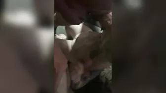 Amateur Wife Double Blowjob Threesome with Two Dicks