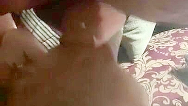 Amateur Wife Double Blowjob Threesome with Two Dicks