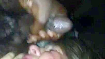 Interracial BBW Gangbang Slut Gets Used by 2 Black Dicks in Homemade Threesome