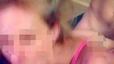 Blonde Wife Hot Homemade Threesome with Cuckold Hubby & Friend