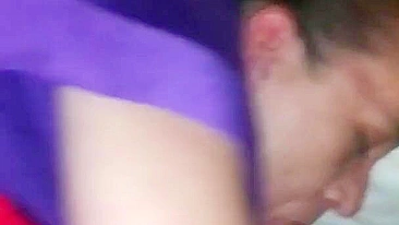 Homemade BBW Wife Threesome with Cuckold Hubby and FMM Gangbang