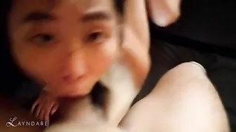 Amateur Asian Threesome Gets Rough with Spitroast and Gangbang