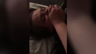 Swinger Wife Gags Hubby Cock as He Fucks Another Girl in Rough Porn