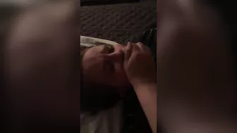 Swinger Wife Gags Hubby Cock as He Fucks Another Girl in Rough Porn