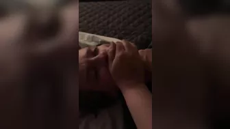 Swinger Wife Gags Hubby Cock as He Fucks Another Girl in Rough Porn