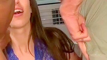 Amateur Babe Gets Double Facial & Cumshots