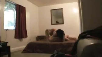 Amateur Wife FFM Threesome - Homemade Group Sex with Hubby and Another Girl