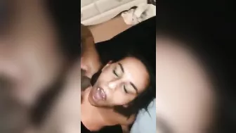 Nympho Wife Threesome with Black Bull Cum Shots