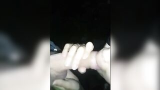 Outdoor Asian Threesome Blowjob with Cumshot and Facial