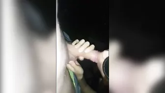 Outdoor Asian Threesome Blowjob with Cumshot and Facial