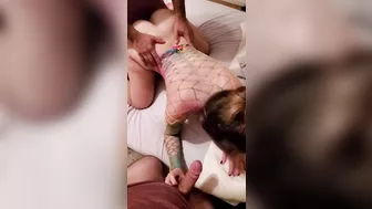 Amateur Wife Threesome with Cuckold Hubby and Swinging Partners