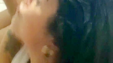 Amateur Latina Threesome with Rough Group Sex and Blowjobs