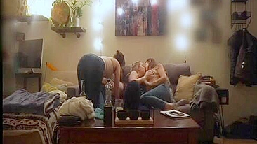 Interracial Foursome with Big Black Cocks - Amateur Group Sex