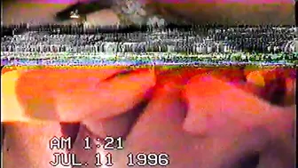 Amateur FMM Threesome on Vintage '90s Camcorder