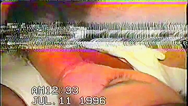 Amateur FMM Threesome on Vintage '90s Camcorder
