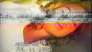 Amateur FMM Threesome on Vintage '90s Camcorder