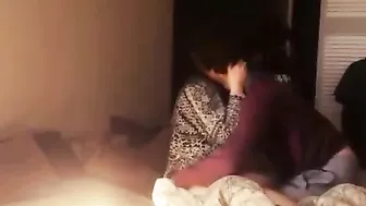 Amateur Threesome Fuck - Real Homemade Group Sex with Cuckold and Gangbang