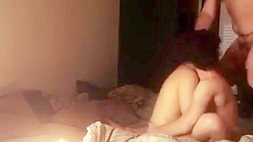 Amateur Threesome Fuck - Real Homemade Group Sex with Cuckold and Gangbang