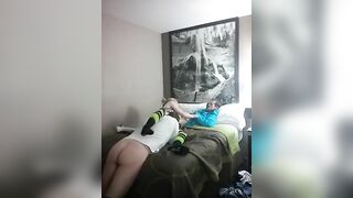 Amateur Blonde Fucks Two Men in Homemade Threesome