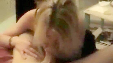 Amateur Homemade Threesome with Cuckold Hubby and Hot MILF