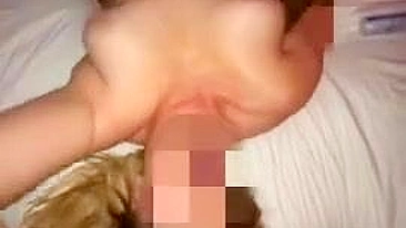 Chubby Wife Threesome - Amateur Homemade Gangbang with Cuckold Hubby