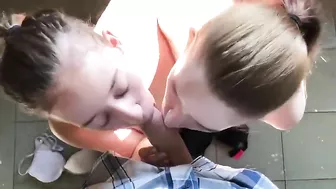 Amateur Threesome Blowjob - FFM Bisexual Group Sucking