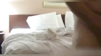 Wild Threesome Fun! Chubby Wife Gets Fucked by Hubby & friend in Hotel