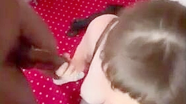 Interracial Gangbang Threesome with Chubby Brunette and BBC
