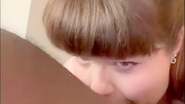 Interracial Gangbang Threesome with Chubby Brunette and BBC