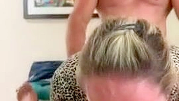 Homemade Wife Threesome with Naughty MILF and Cuckold Hubby