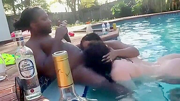 Interracial Summer Pool Party Orgy with Big Black Cocks