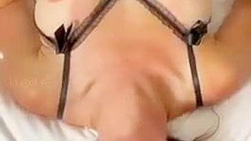 Amateur Wife Gets Big Facial in Homemade Threesome with Cuckold Hubby