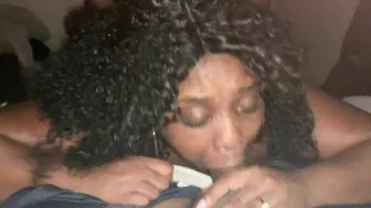 Black Ebony Fucks Two in Amateur Threesome