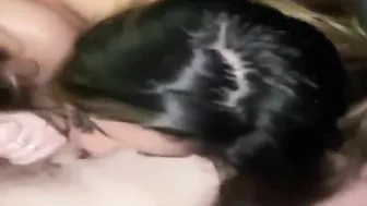 Amateur Threesome Blowjob - Homemade FFM Group Sex