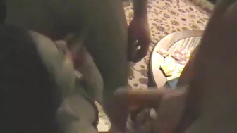 Greek Wife Anal Gangbang with Double Penetration & Cuckold Hubby Filming