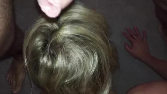 MILF Threesome - Wife First Gangbang