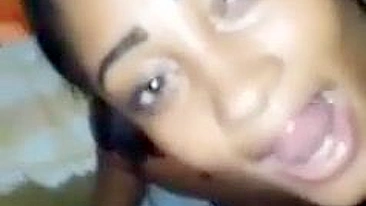 Interracial Cum Slut Gets Double Facials from Ebony Beauty