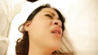 Amateur Asian Threesome with Big White Cock - Huge Group Sex