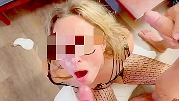 Insatiable Wife Double Cum Facial in Homemade XXX Porn