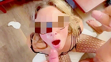Insatiable Wife Double Cum Facial in Homemade XXX Porn