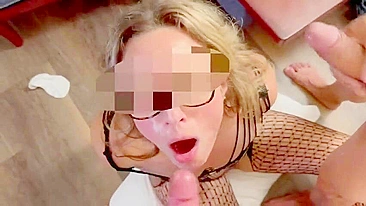 Insatiable Wife Double Cum Facial in Homemade XXX Porn