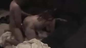 Interracial BBW Mom Threesome with Big Tits and Cuckold Hubby