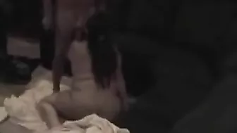 Interracial BBW Mom Threesome with Big Tits and Cuckold Hubby