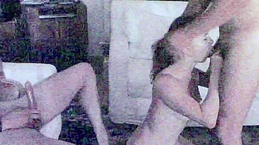 Greek Cuckold Slut Irina Blowjob & Gangbang at Homemade Sex Party with Cheating Wife