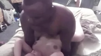 White Goddess Gets Double-teamed by Black Cocks in Homemade Porn