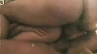 Small Tits Slut Gets Gangbanged in Homemade Threesome with Big Cocks and Anal