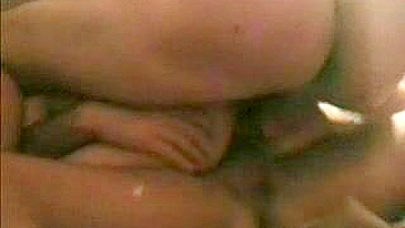 Small Tits Slut Gets Gangbanged in Homemade Threesome with Big Cocks and Anal