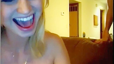 College Teens' Homemade Threesome Webcam Groupsex