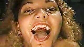 Amateur German Ebony Teen Swallows 3 Cumloads in Blowjob & Facial Bukkake