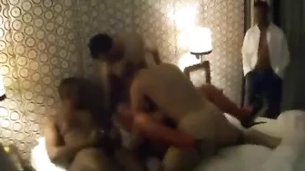 Interracial MILF Wife Gangbang Orgy with Swingers